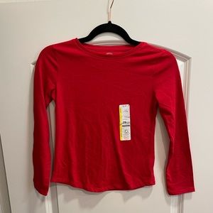 New red long sleeve shirt